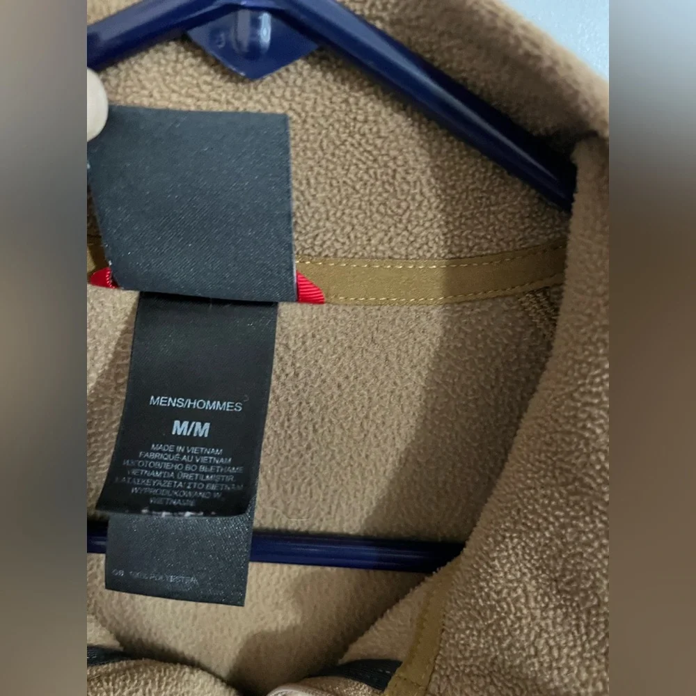 The North Face Polartec Classic 1/4 Zip Fleece Pullover Jacket Tan Outdoor Men M